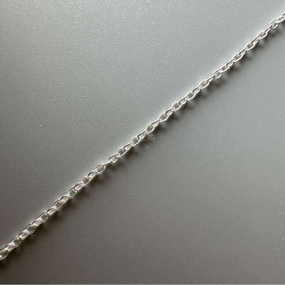 Sterling Silver Bezel Set Crystal Necklace - Picture 8 of 11